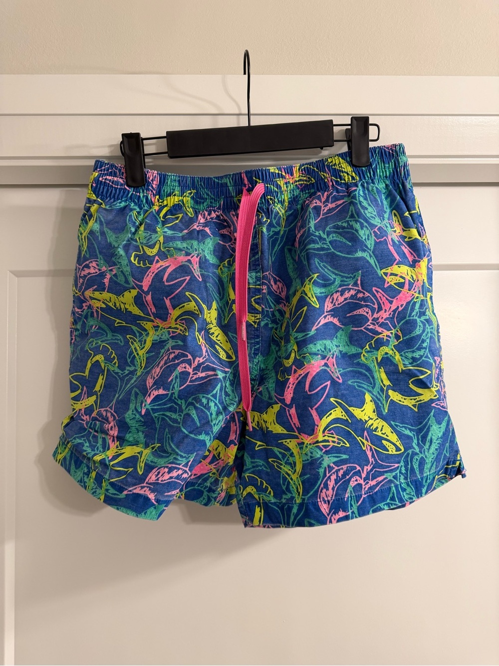 Chubbies shark print swim trunks